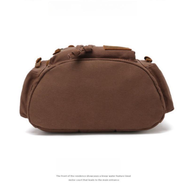 European and American Retro Men's Backpack New Canvas Shoulders Bag Outdoor Travel Computer Bag Student Schoolbags for Boy Father's Day Gift