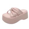 Fashion 8CM NEW Casual Wedge Slippers for Women Summer Non Slip Platform Sandals Woman Open Toe Comfortable Female Chunky Beach Slippers