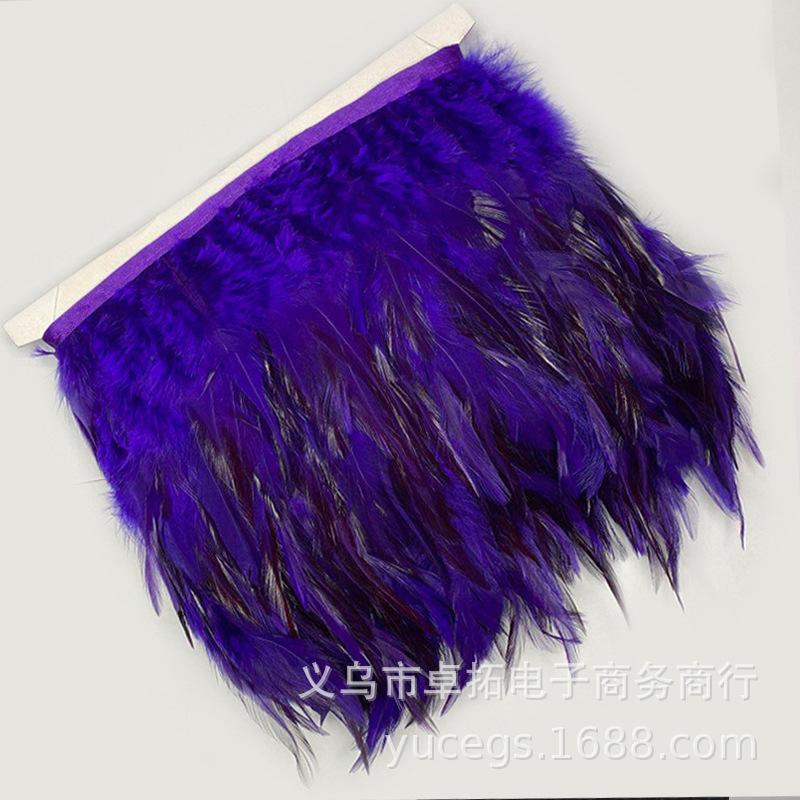 10 Meter 10-15CM 4-6inch Chicken Rooster Tail Feathers Trims Strip for Wedding Party Clothing Rooster Feather Trim