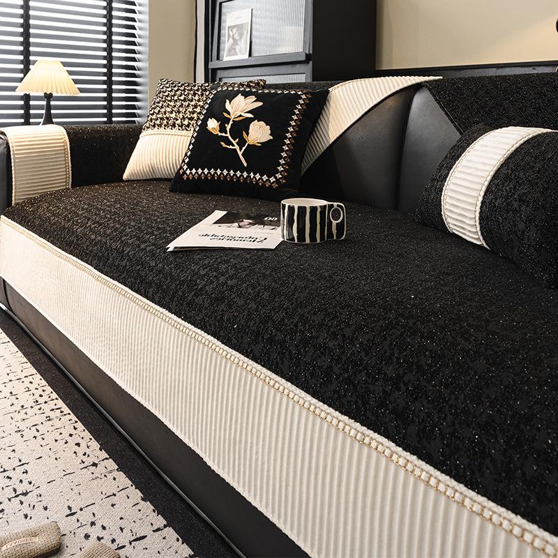 

New Chenille Sofa Cushion Light Luxury High-End Non-Slip Seat Cushion All-Inclusive Sofa Cover Towel For All Seasons 70*70cm