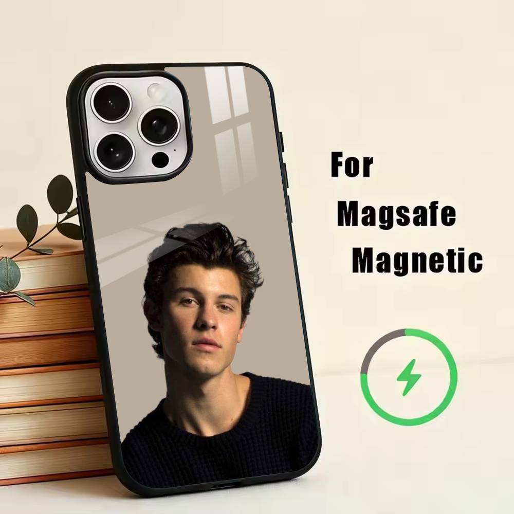 S-Shawn M-Mendes Phone Case For iPhone17,16,15,14,13,12,11 Plus,Pro Magnetic For Magsafe Wireless Charging