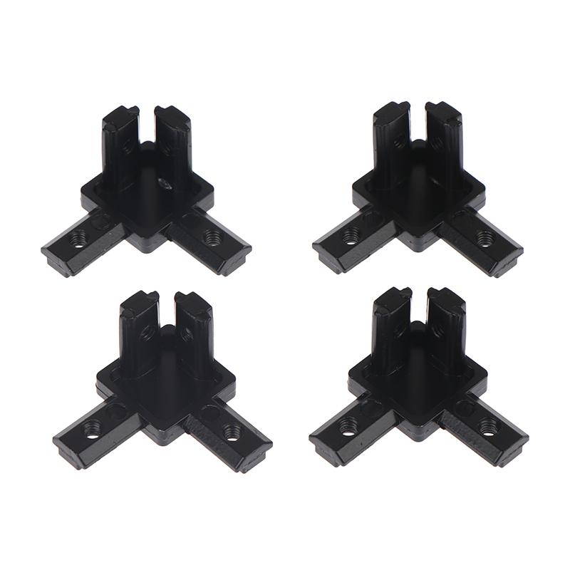3 Way End Angle Bracket Connectors 4Pcs Oxidation Resistant Surface Fit Aluminium Extrusion Profile CNC Machine Enclosure Builds