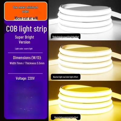 Gang Yu 220V COB LED Streifenlicht, Selbstklebend & Wasserdicht