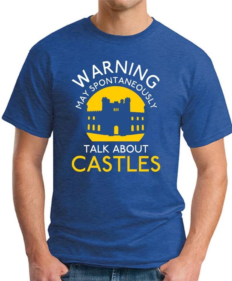 MAY SPONTANEOUSLY TALK ABOUT CASTLES T-SHIRT Funny Slogan Novelty Geeky Top 2 2XL