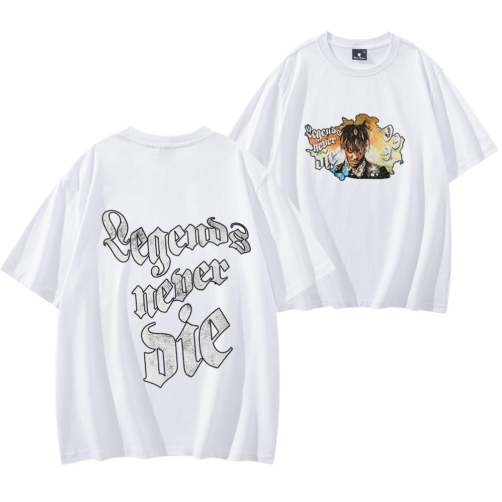 American Juice Legends Never Die T-Shirt Men and Women Fashion Hip Hop Casual Latest Summer Men and Women Fashion Streetwear