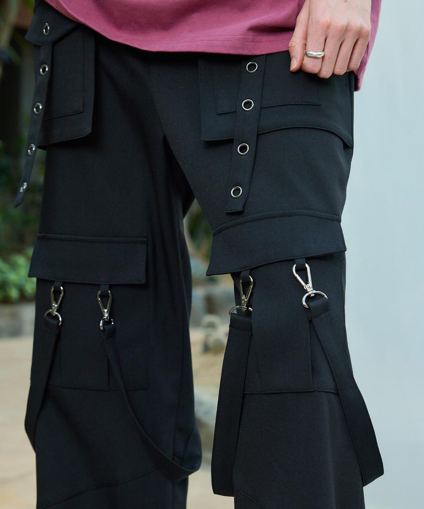 LARTIGENT L9 Metal Hole Pants(Black)