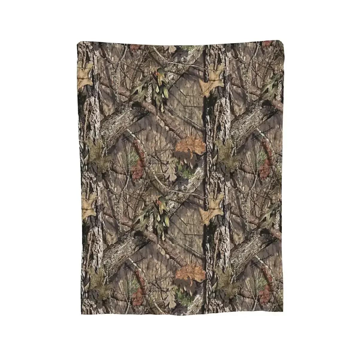

Real Tree Camouflage-Decke, weich, warm, Flanell, Überwurf, Deckenbezug für Bett, Wohnzimmer, Picknick, Reisen, Zuhause, Sofa 30x40in