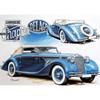 Framed Western Antique Car Poster for Bedroom or Bar Décor