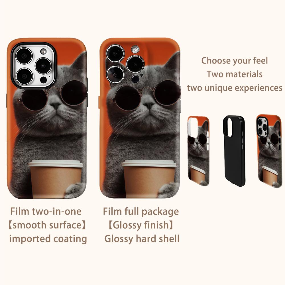 Cool CatFor Magnetic Phone Case for IPhone 17 16 15 14 13 Pro Max Plus Single Double-layer Tough Case
