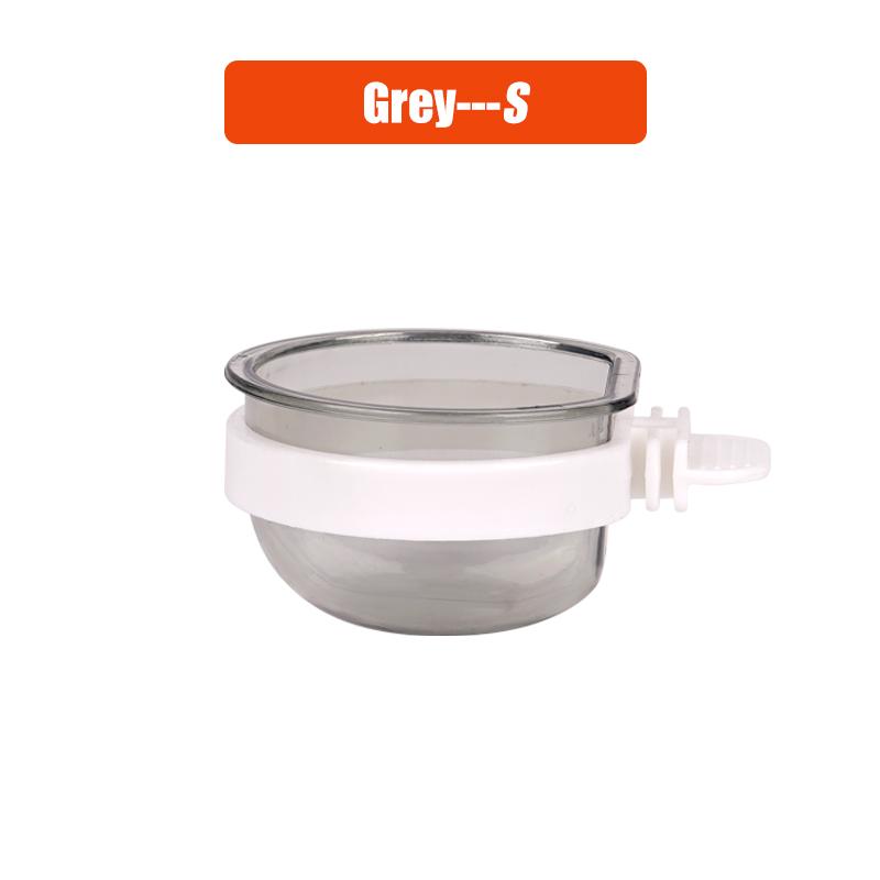 Bird Parrot Feeding Bowl Detachable Transparent Bowl Plastic Food Cup for Cage Convenient Hanging Seed Water Feeder for Parrots