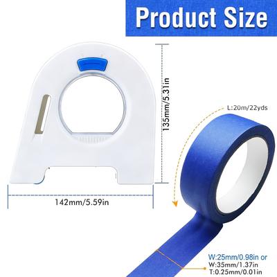 Heavy-Duty Tape Dispenser | Durable Pvc Construction For Crafts, Renovation,Ideal For Classroom Desk And Wall Painting Projects