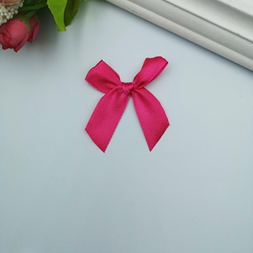 500 Stück Elegante Bunte Satin-Schleifen Elegante Geschenkverpackung Schmetterlingsknoten Polyester Schleifenknoten für Hochzeiten Feierlichkeiten