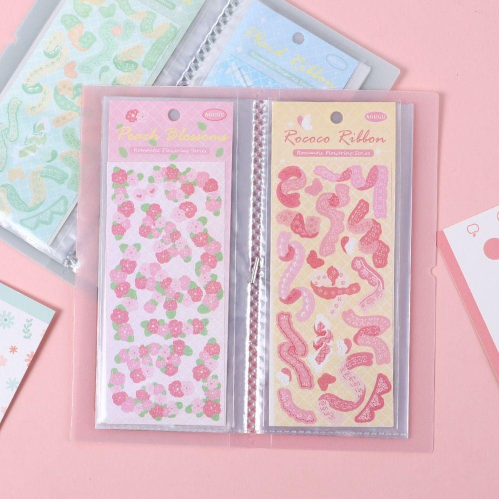 Collection Macaron Color Tickets Page Card Note Holder Scrapbooking Storage Sticker Storage