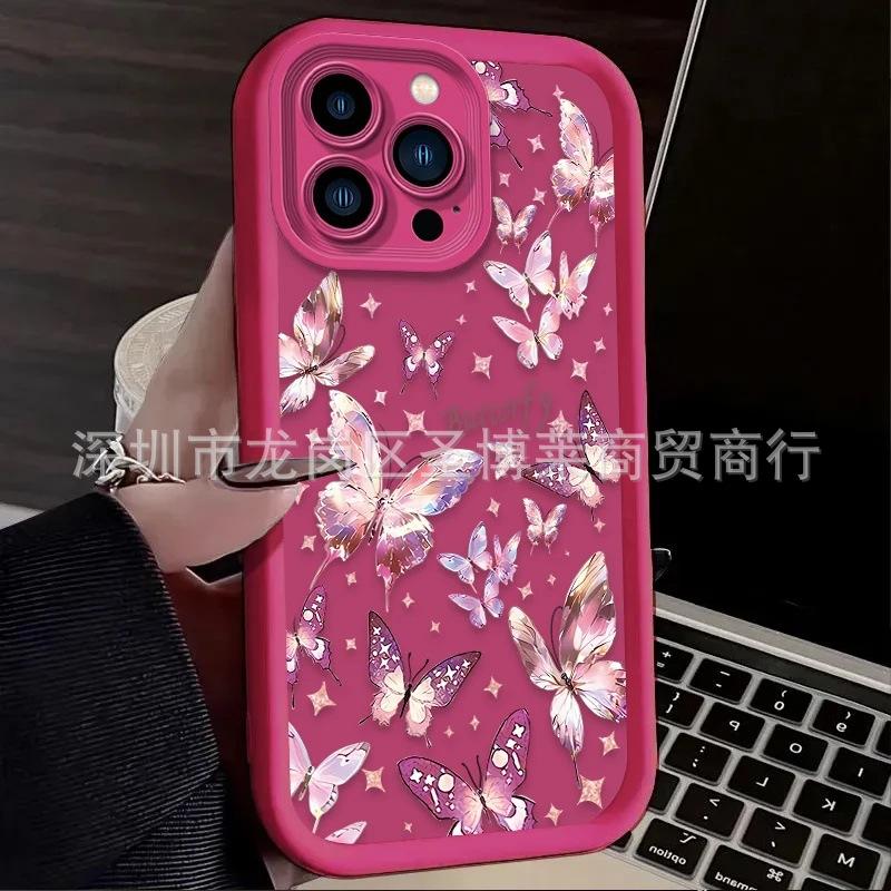Full Screen Butterfly Suitable for Apple 17promax Mobile Phone Case iPhone16/15 Emery 14/13 Protective Case 11