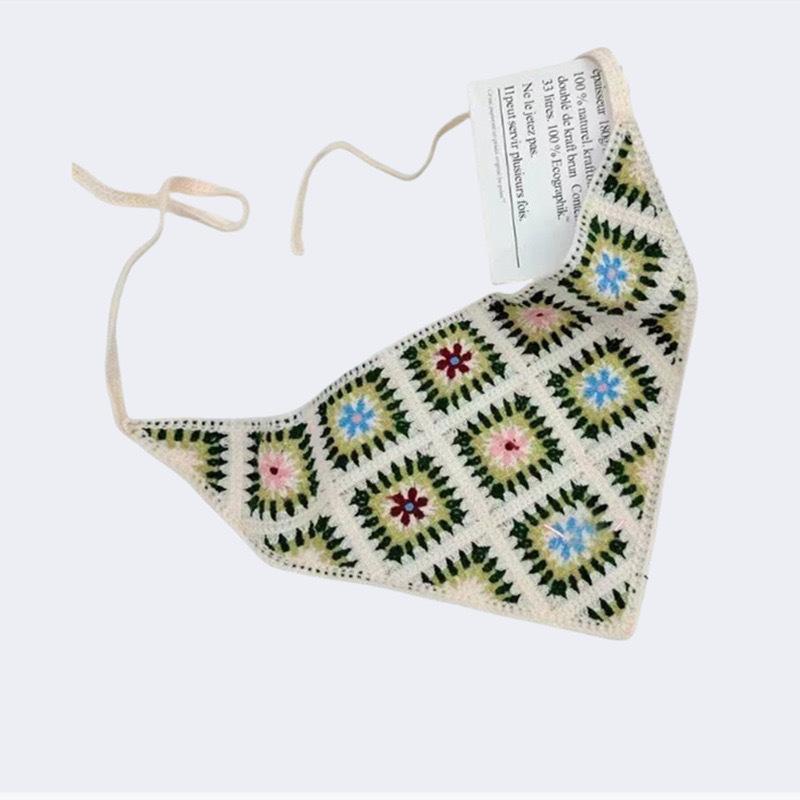 Retro Girly French Lace Triangle Scarf: Versatile Summer Headscarf & Photo Prop