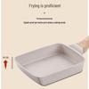 Ivory White Square Japanese Tamagoyaki Frying Pan