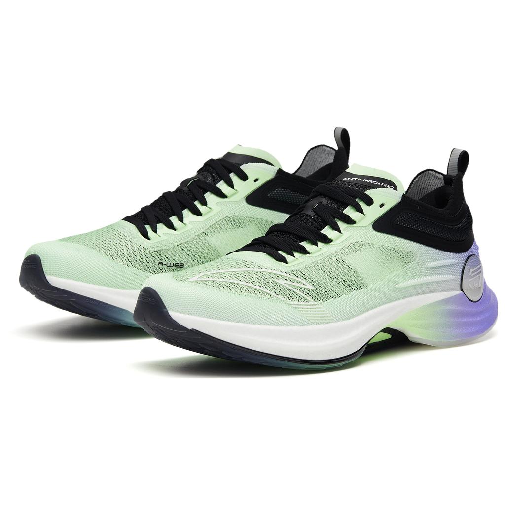 Anta Mah Pro Casual Shock Absorbing Non-Slip Low Top Running Shoes Men Sneakers Green Purple Black 112325584S-3