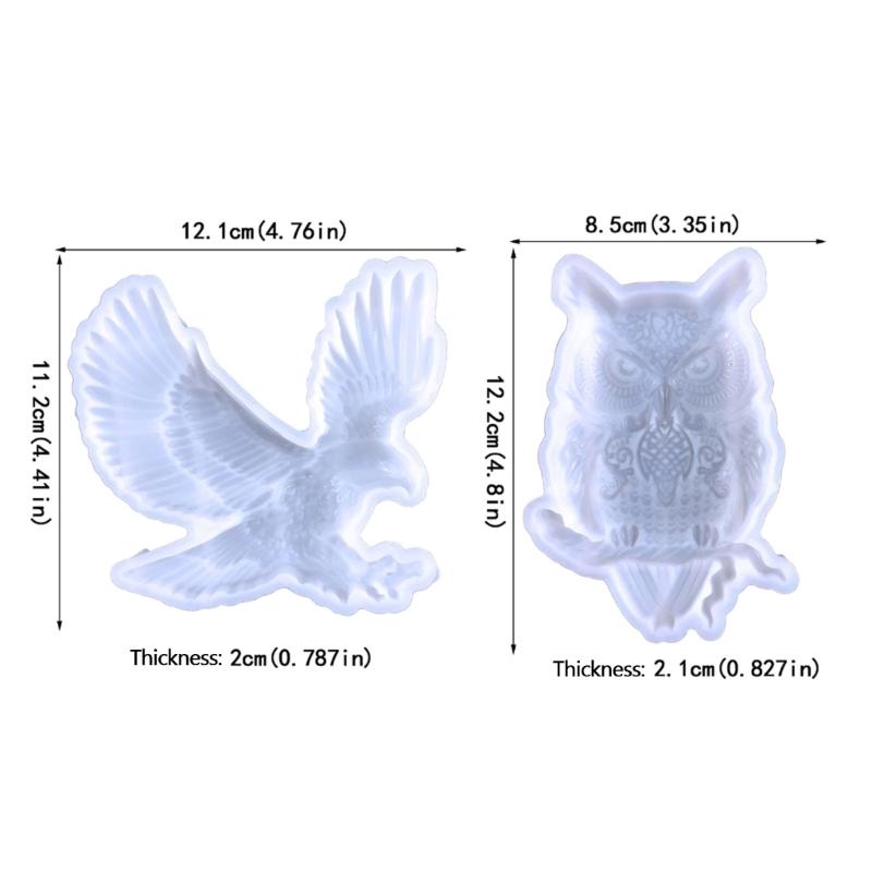 Flying Eagle Owls Animal Silicone Molds for Wall Hanging Door Decoration Cabinets Ornament Home Office Craft Art Decor