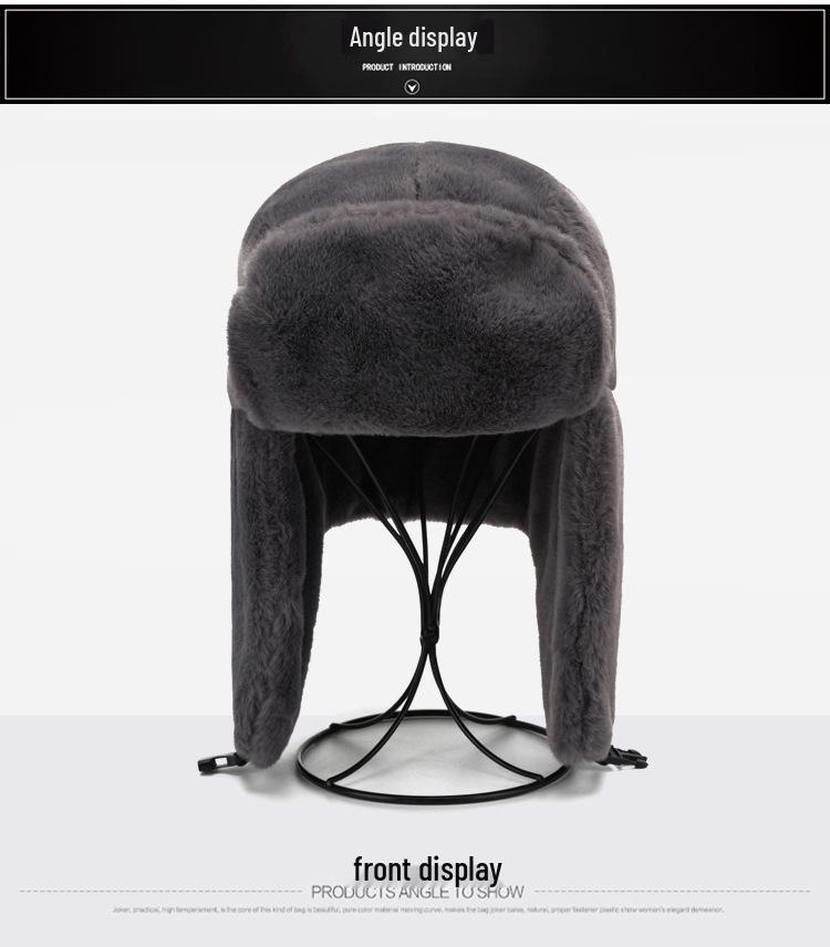 Unisex Winter Cycling Hat: Lei Feng-Style, Cold-Proof, Velvet-Lined, Ear Protection, Fashionable Casual Wear