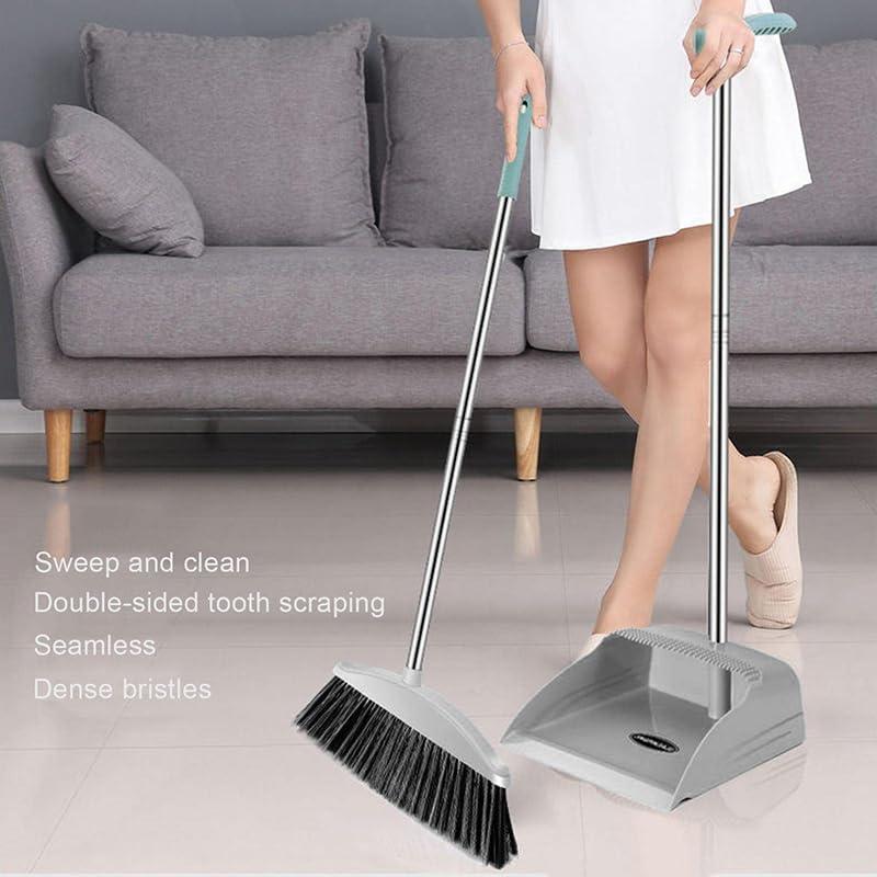 Broom with dustpan, dustpan, cleaning set, hand broom brush, indoors, outdoors, entryway cleaning, easy, broom, tabletop, desk top, storage, cleaning