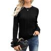 Women's Fashion Crew-neck Long-sleeved Casual Loose Pullover Sweater