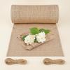 Burlap Table Runner Roll Coarse with Rope Woven for Party Planners,