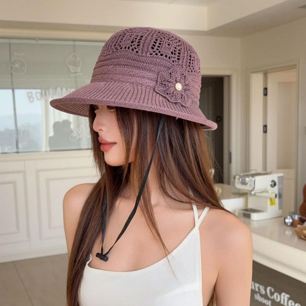 Summer Sun Hat For Women With Breathable Polyester And Hollow Pattern Perfect For Outdoor Travel