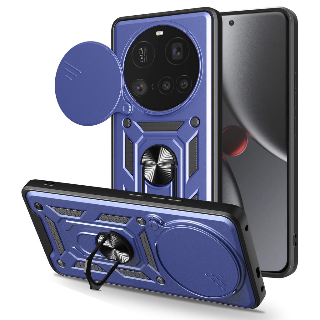 For Xiaomi 15 Ultra Case with Slide Camera Lid PC+TPU Kickstand Phone Cover