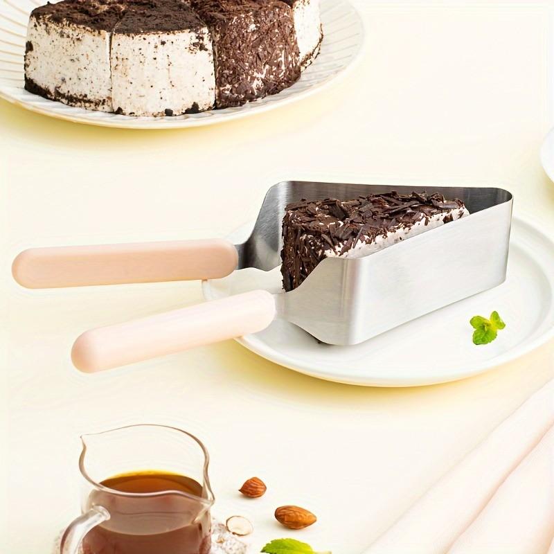 Stainless Steel Cake Server Slicer, Ergonomic Handle for Cutting & Serving Cake