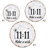 11:11 Make a Wishes Metal Tins Signs Retro Wall Art Decors with Dandelions Motifs Rustics Farmhouses Plaque for Wall Decorations
