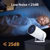 HY300Pro Portable Projector 290ANSI Dual Wifi6 4K Videosource Supported Native 1280*720P Android 11 BT5.4 Cinema Outdoor Mini Projetor Remote Con