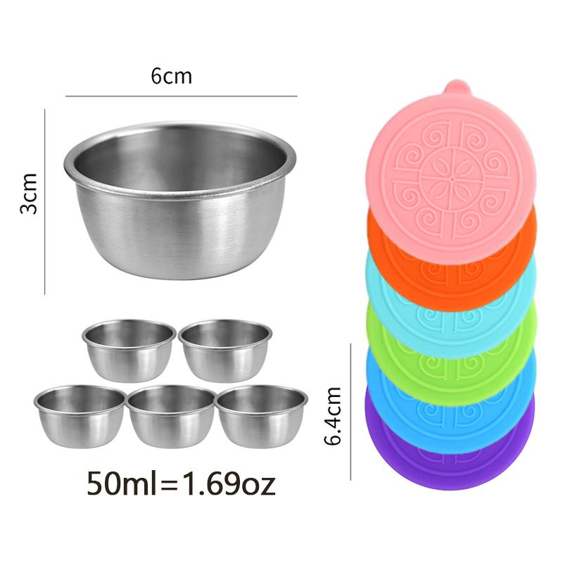 Stainless Steel Leakproof Salad & Snack Containers with Silicone Lids  Stackable, Portable Food Storage for Dressing, Lunch