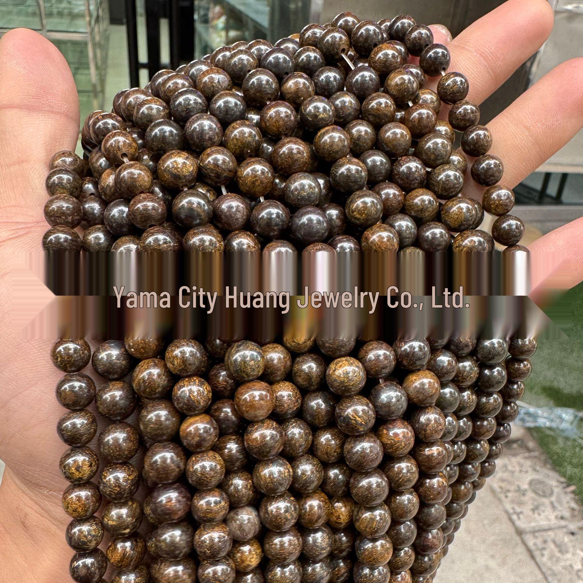 High-Polish Natural Malachite Round Beads for DIY Beading - Retro Style, Large Quantity 6mm (approx. 60 beads)