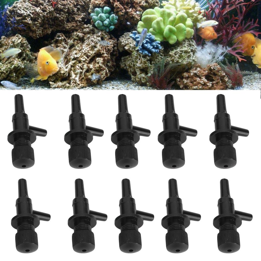 10 Pack Aquarium Control Valves Plastic Fish Line Control Regulator Valve