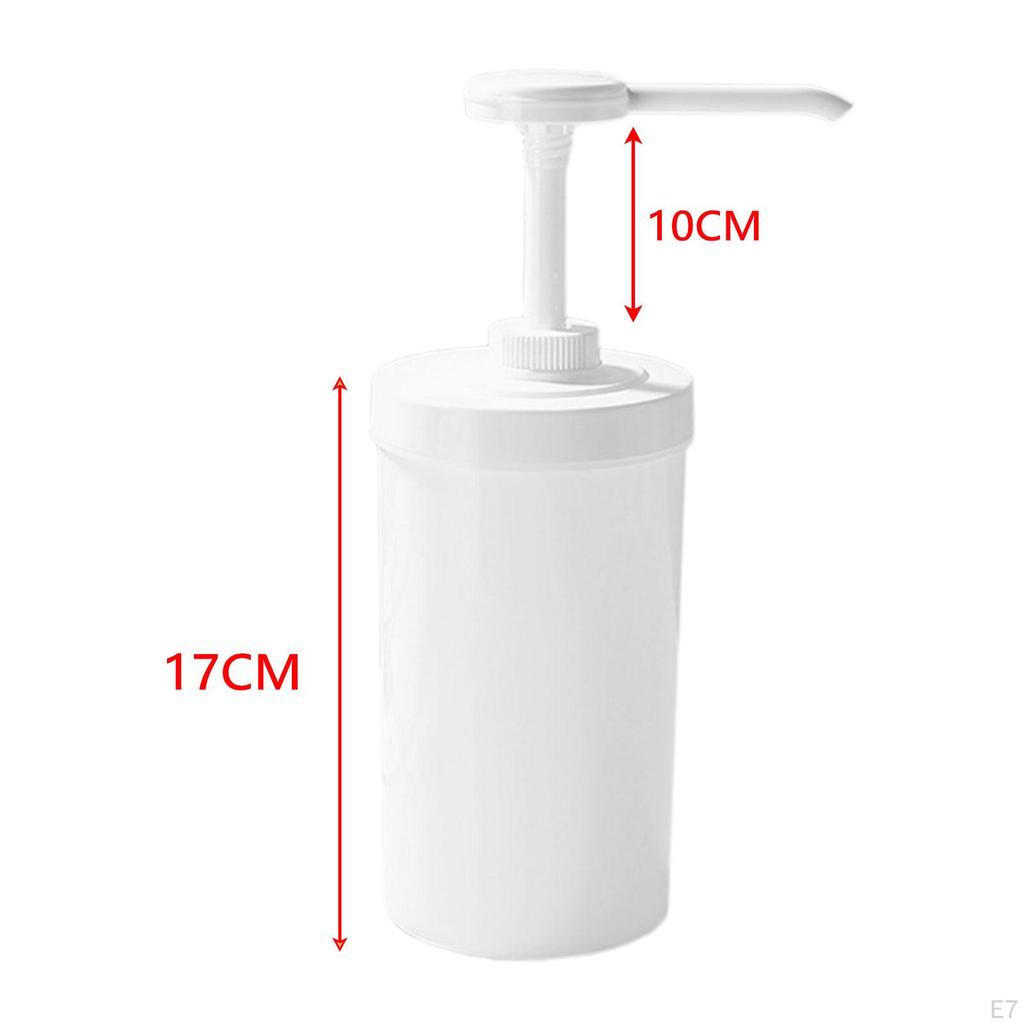 Coffee Syrup Dispenser Ketchup Pump Honey Jar Container with Sauces Condiment Sauce