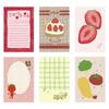 50Pcs Strawberry Memo Pads Kawaii Korean Style M5 Scrapbook Paper Journal Ins Tomato Notepad Grid Base Paper Decor Supplies