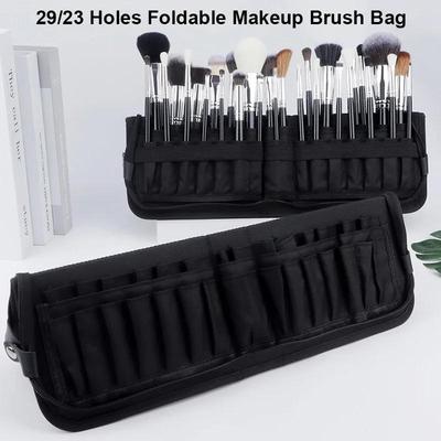 1Pc 29/23Holes Foldable Makeup Brush Bag Women Makeup Brush Tools Bag Organizer Travel Powder Cosmetic Sets Toiletry Case Holder