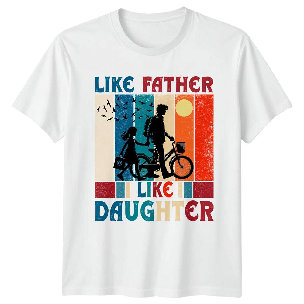 Like Father Like Daughter Retro Bike Dad TShirt S