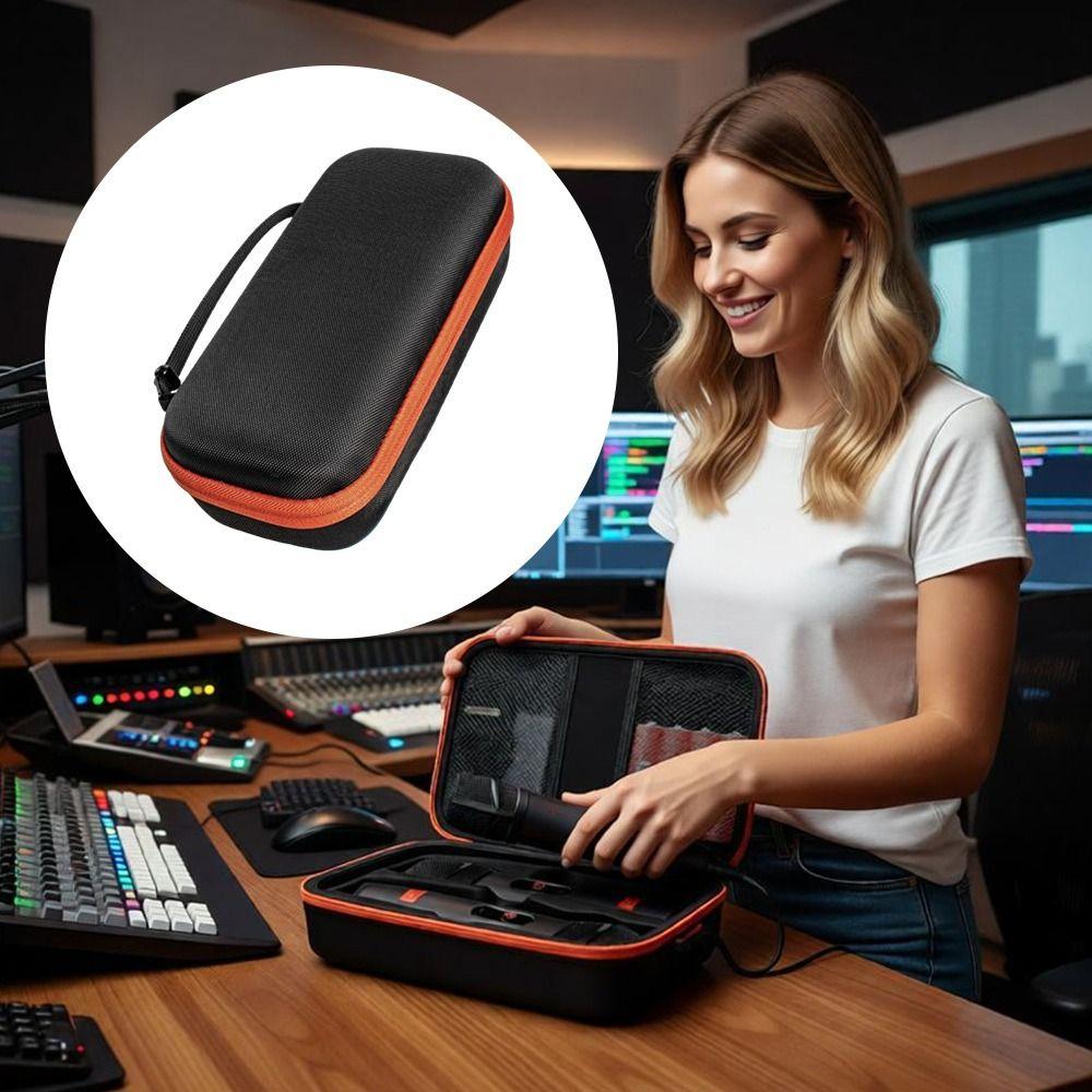 Handheld Microphone Case Hard Shell Wireless Microphone Organizer for JBL Singing Karaoke