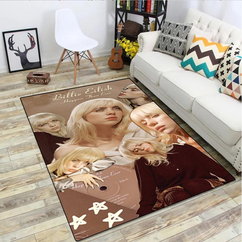 Billie Eilish Album Rug Carpet Office Decorative Carpet For Living Room Bedroom Door Mat Floor Rug Computer Chair Area Rug