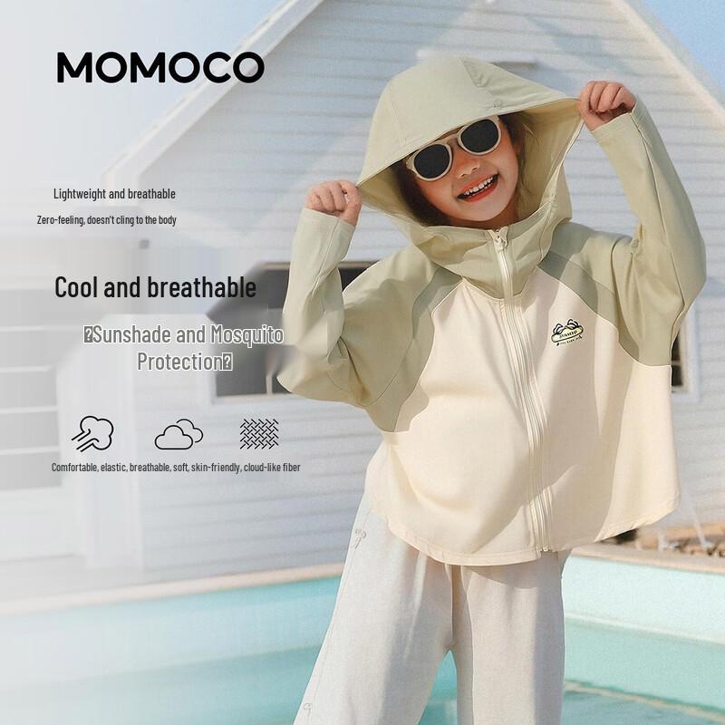 

Легкая детская куртка MOMOCO с цветовыми блоками и защитой от солнца 150