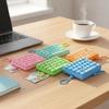 Cute 26-Key Keyboard Bubble Fidget Toy Cartoon Decompression Sensory Toy Portable Keychain Stress Relief Bag Pendant Gift