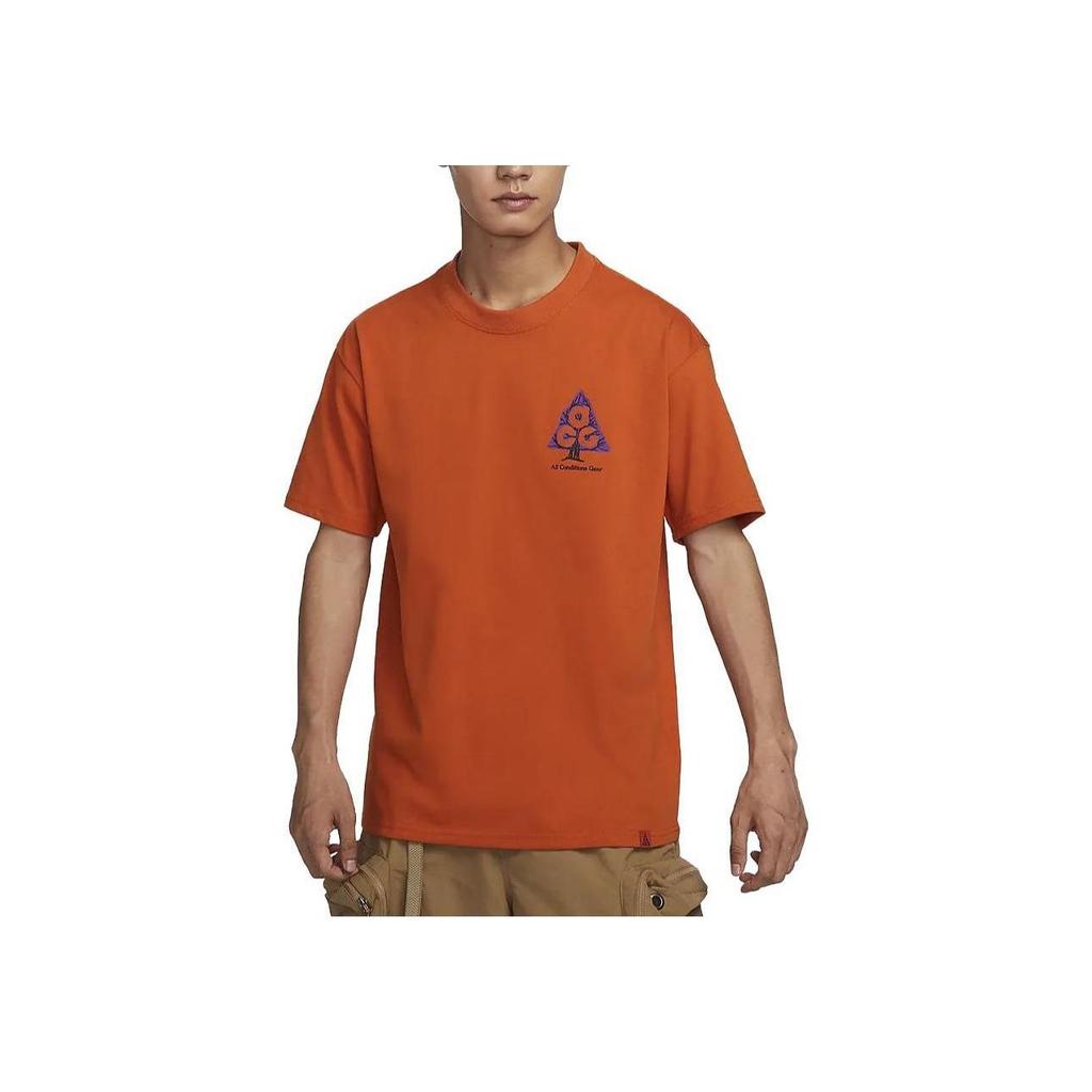 Nike ACG Printed Round Neck Casual Short Sleeve T-Shirt Men Tops Campfire-Orange FJ1132-893