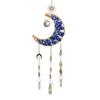 Colorful Crystal Suncatcher, Hanging Sun Catcher for Windows, Moon Shape Healing Crystal Decor for Home, Crystals Prism Rainbow Maker, Gift for