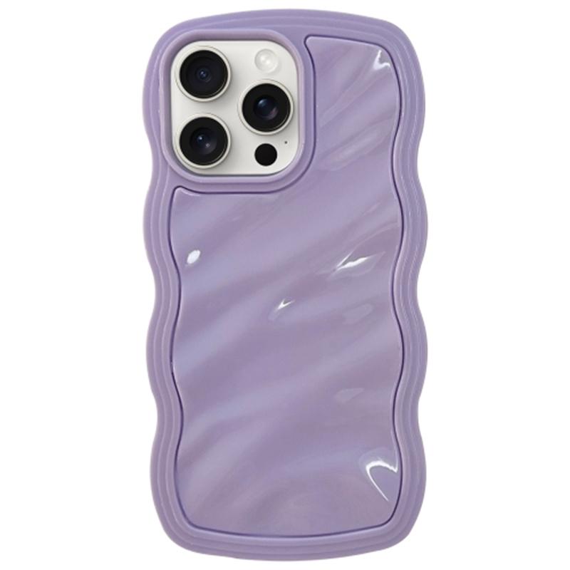 

For iPhone 13 Pro Max Case Anti-Scratch TPU Phone Cover with Water Ripple Design Purple