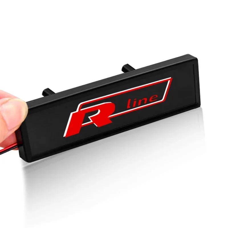 LED Přední Maska Gril Znak Odznak Dekorativní Světlo Pro Volkswagen Bora GTI Polo T5 R-Line Touran R Magotan Sagitar Lavida