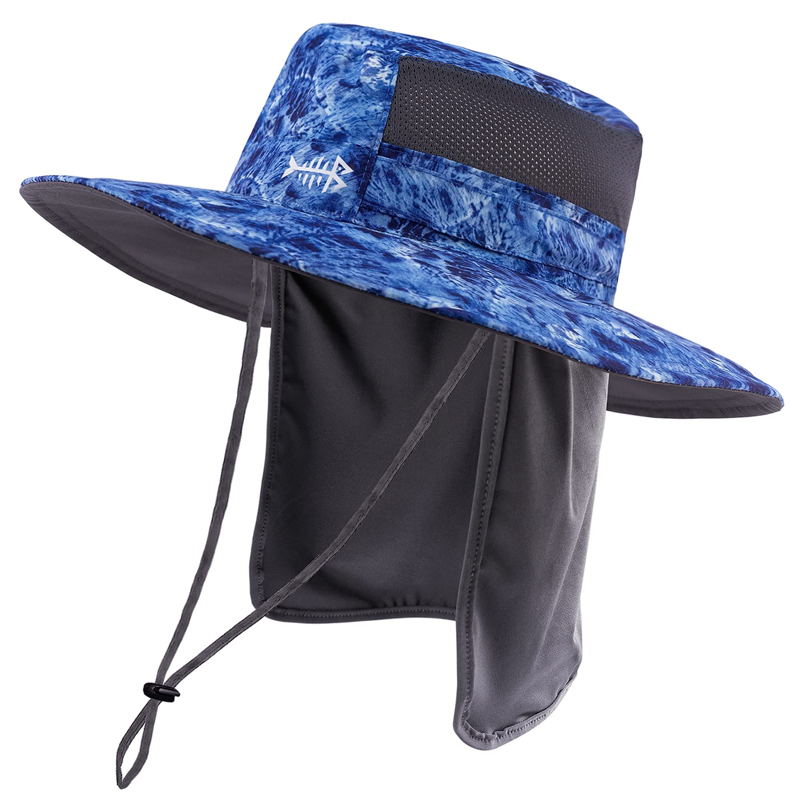 

Bassdash Wide Brim Fishing Hat with UV and Lightweight Design for Sun Farm and Mountain Climbing Blue Men s UPF50+ Water-Repellent, Protection,