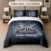 Custom Bedding Set Newcastle United FC Pattern, Print Name Text 1 Duvet Cover Plus 2 Pillowcases Home Textile