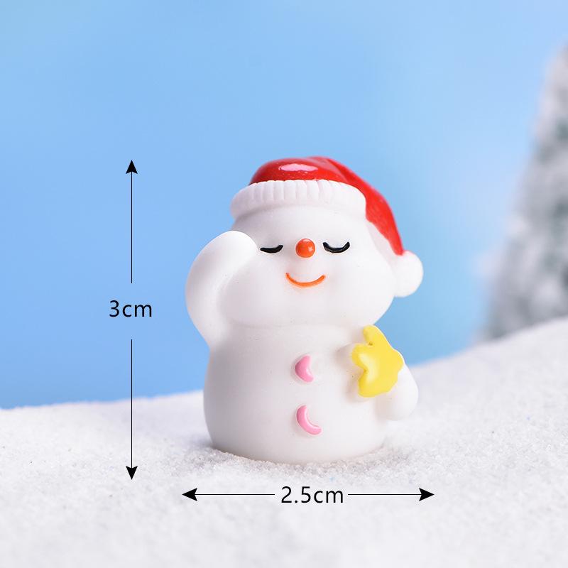 Santa & Snowman Micro Landscape DIY Bonsai Ornament - Christmas Gift Decoration