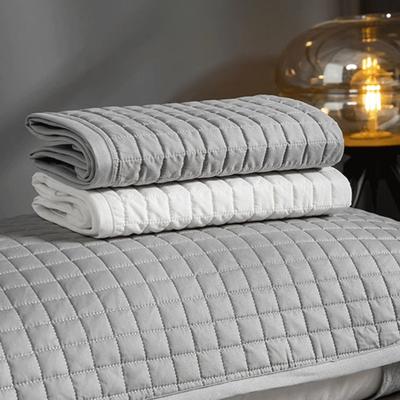 Yousheng Padded Pillow Cover Solid Color Anti-Mite Pillow Protector Machine Washable Pillow Cover for Home Bedroom Travel Hotel Dormitory